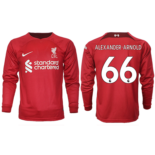 Liverpool Alexander-Arnold #66 Hjemmedrakt 2022-23 Langermet Liverpool Alexander-Arnold #66 Hjemmedrakt 2022-23 Langermet